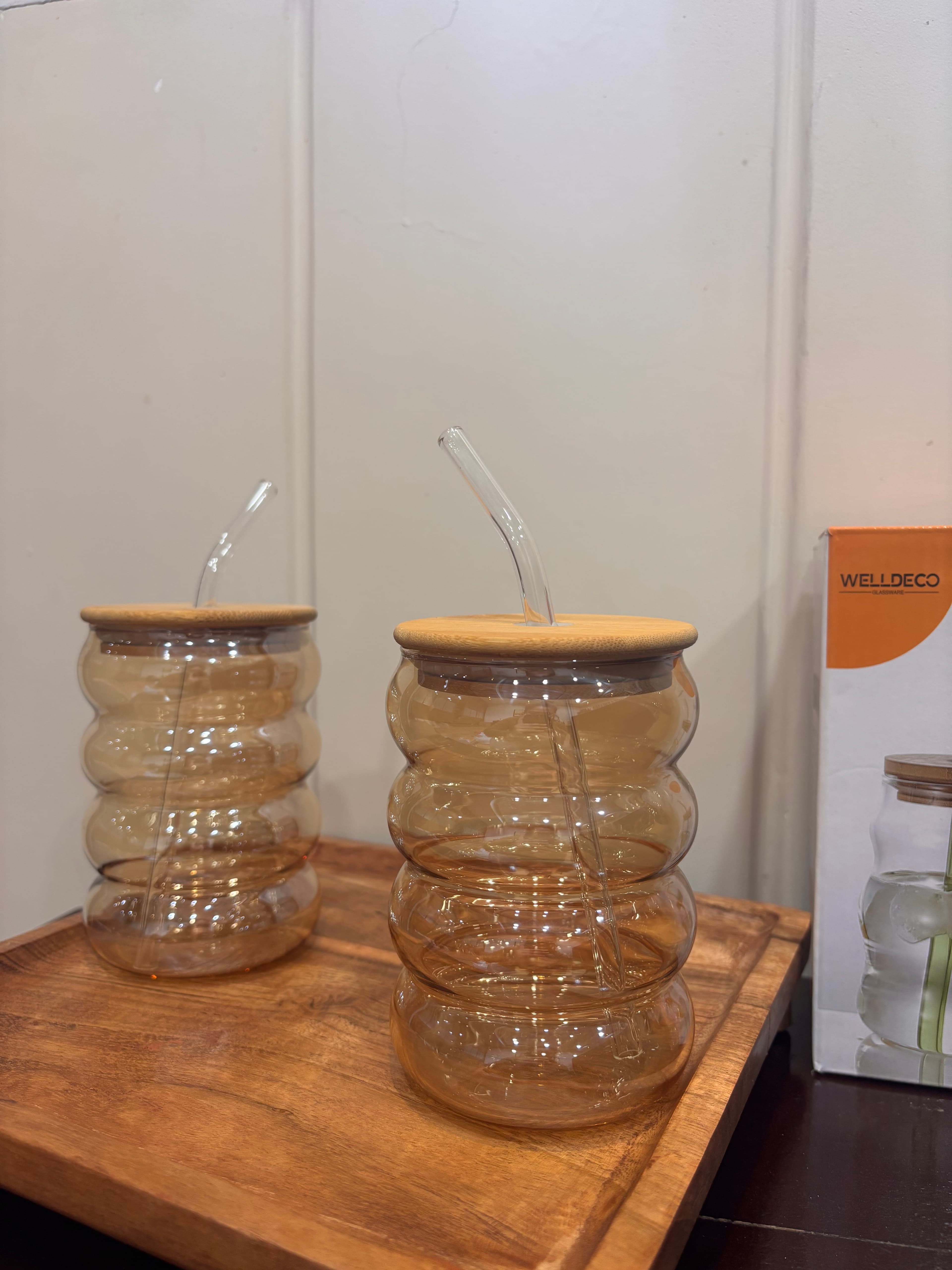 Fancy glass tumbler